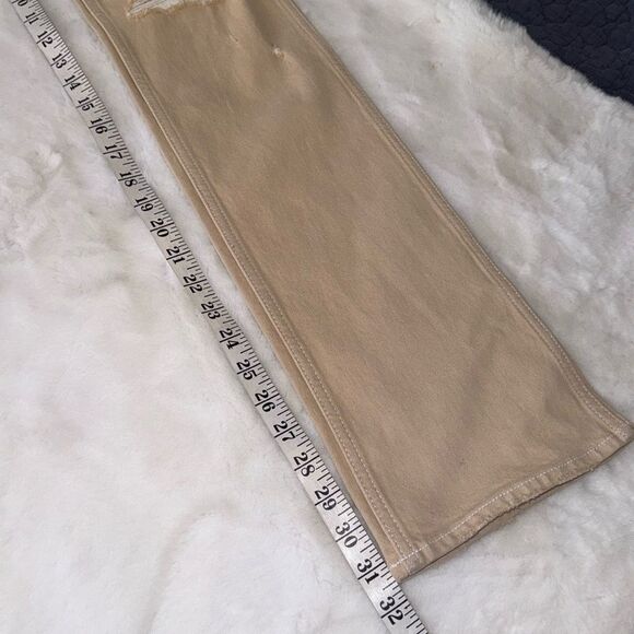 HUDSON Abbey Ripped High Waist Bootcut Jeans Color Beige Womens Size 23 - Picture 14 of 14